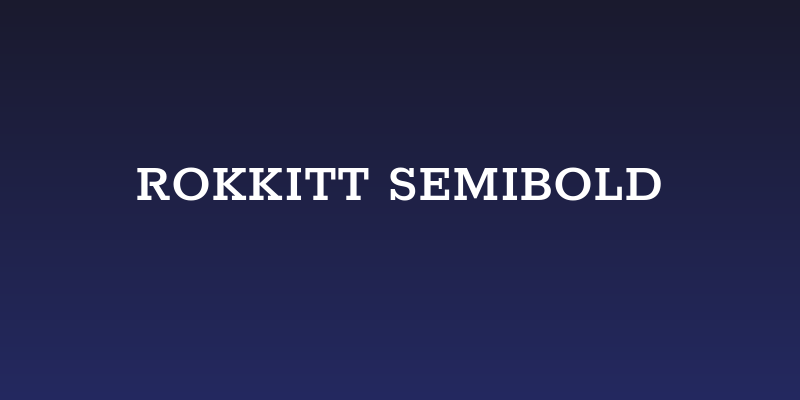 Rokkitt SemiBold Social Header