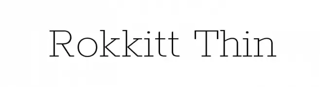 Rokkitt Thin  Скачать бесплатные шрифты