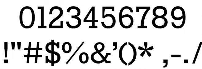 Rokkitt Font OTHER CHARS