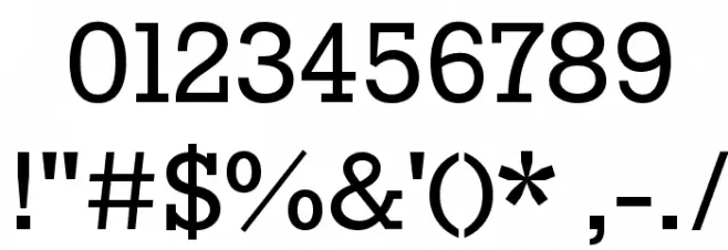 Rokkitt Font OTHER CHARS