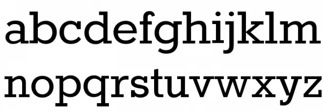 Rokkitt 字体 小写