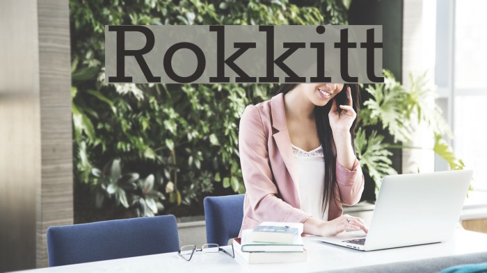 Rokkitt Font examples