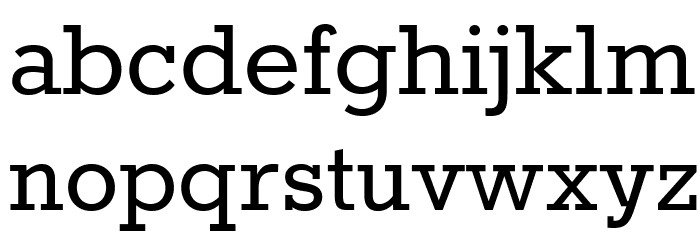 Rokkitt Font LOWERCASE
