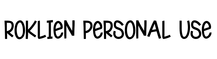 Roklien Personal Use  Frei Schriftart Herunterladen