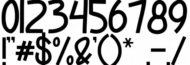 Roklien Personal Use Font OTHER CHARS