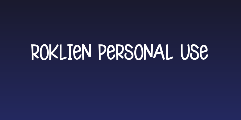 Roklien Personal Use Social Header