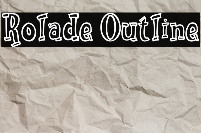 Rolade Outline फ़ॉन्ट examples
