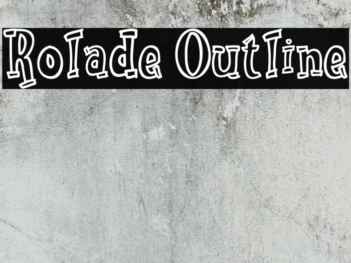 Rolade Outline फ़ॉन्ट examples