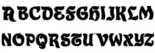 Roland Contour Schriftart Groß
