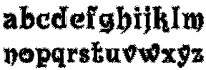 Roland Contour Font LOWERCASE