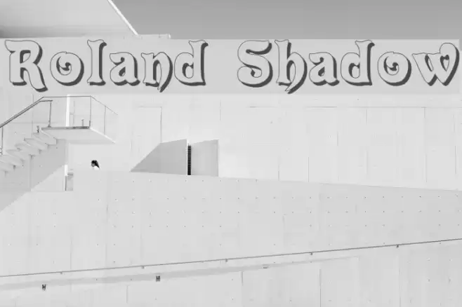 Roland Shadow Font examples