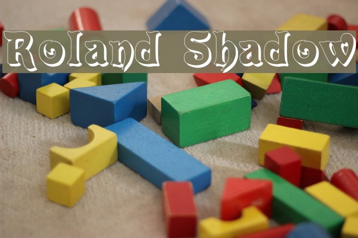Roland Shadow Font examples