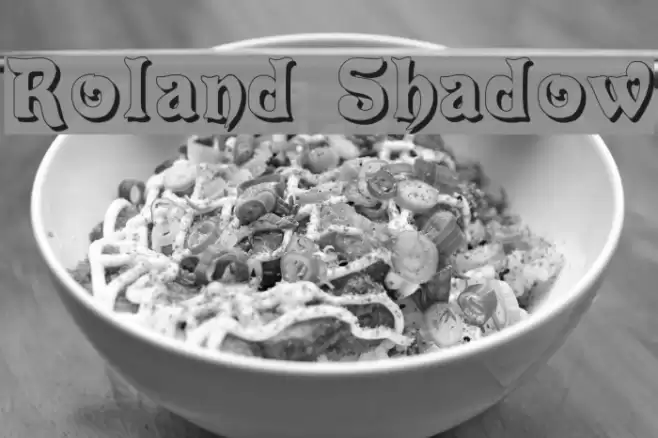Roland Shadow Font examples