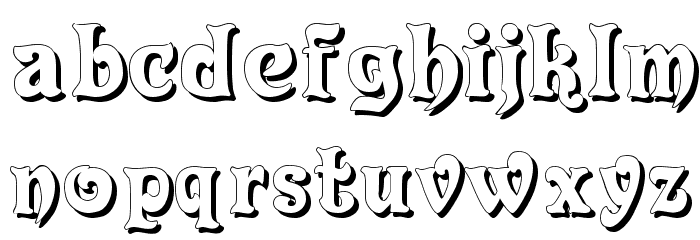 Roland Shadow Font LOWERCASE