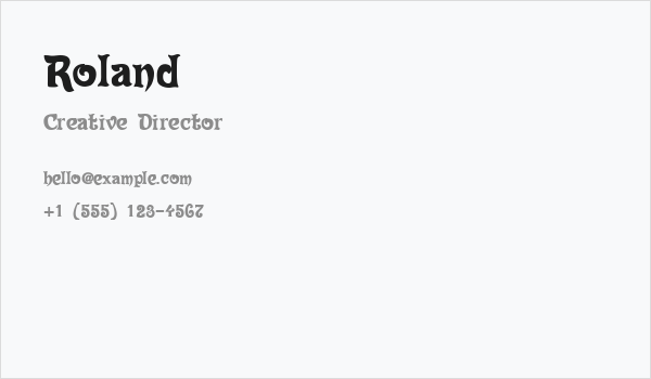 Roland Business Card