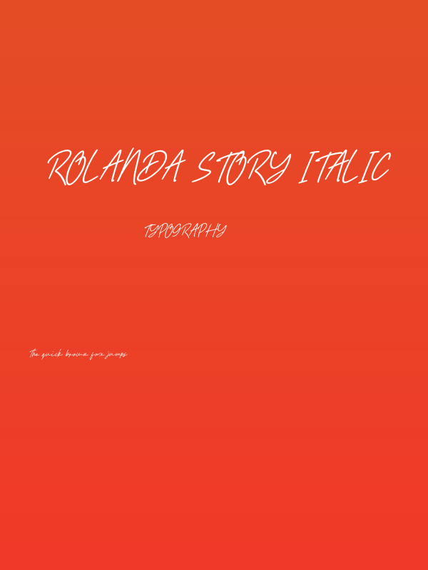 Rolanda Story Italic Poster