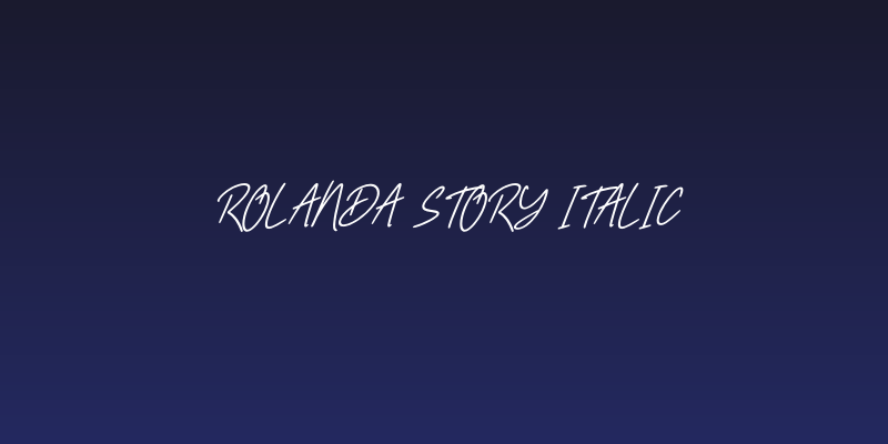 Rolanda Story Italic Social Header