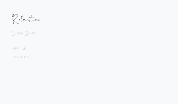 Rolanstine Business Card