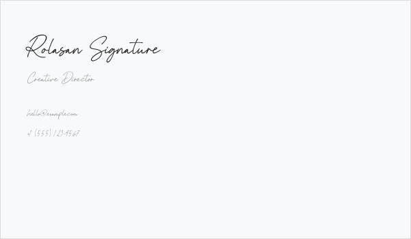 Rolasan Signature Business Card