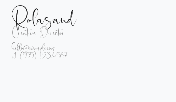 Rolasand Business Card
