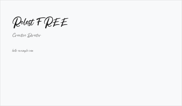 Rolest FREE Business Card