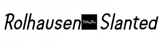Rolhausen-Slanted  Fuentes Gratis Descargar