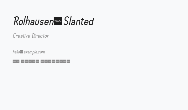 Rolhausen-Slanted Business Card