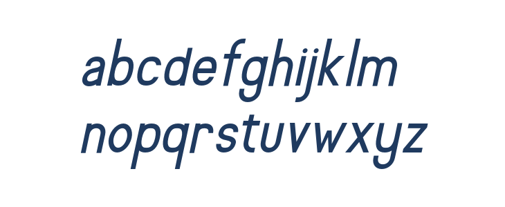 Rolhausen-Slanted Lowercase