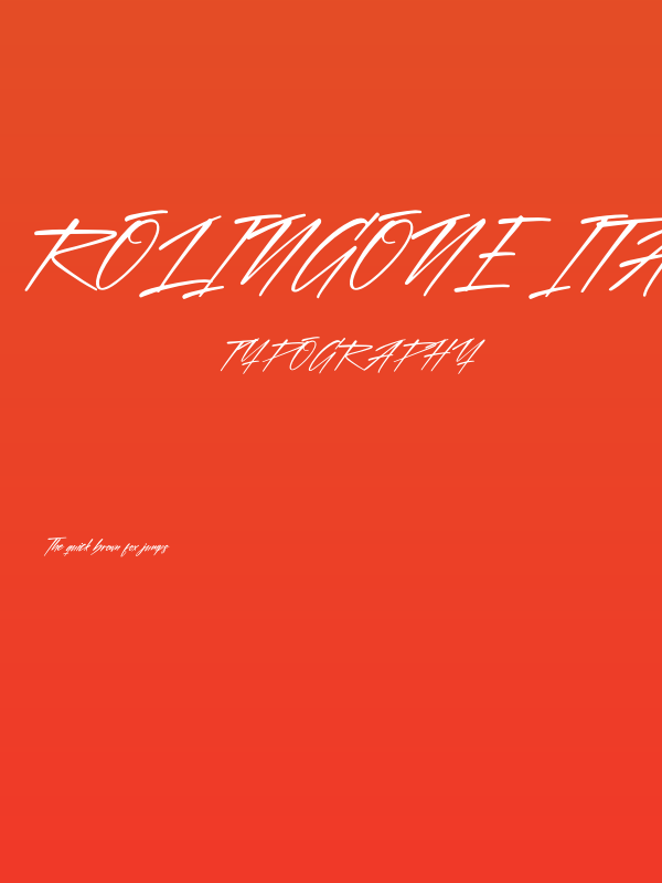 Rolingone Italic Poster