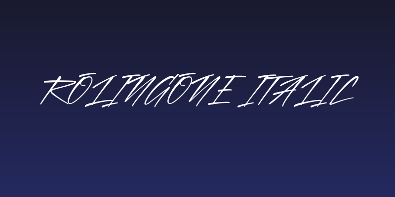 Rolingone Italic Social Header