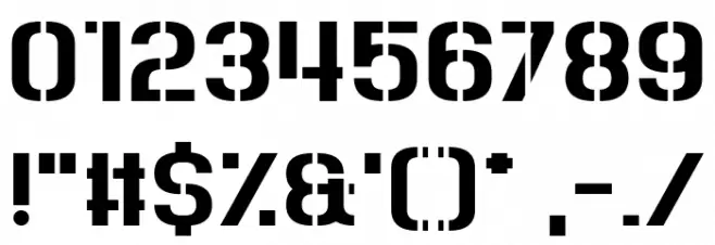 Roll Accurate Font OTHER CHARS