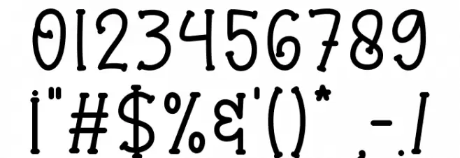 Roll Cake Font OTHER CHARS