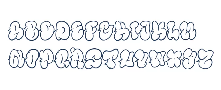 Rollbeat Graffiti Caratteri MAIUSCOLE
