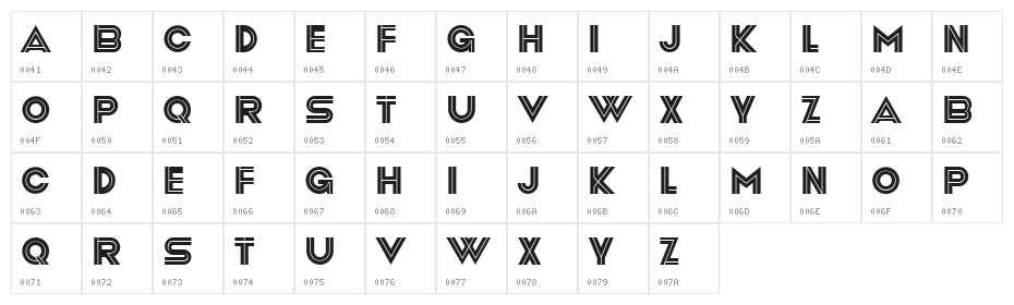 Roller Coaster Regular Character Map