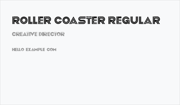 Roller Coaster Regular Business Card