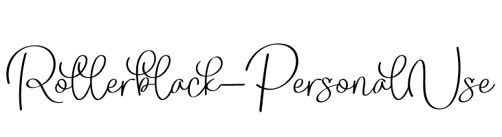 Rollerblack - Personal Use  नि: शुल्क फ़ॉन्ट्स डाउनलोड