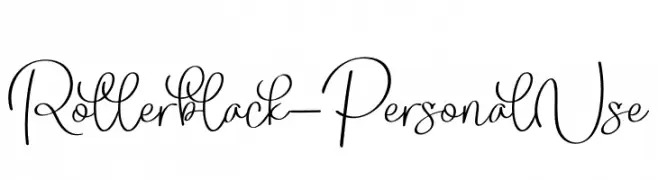 Rollerblack - Personal Use  Frei Schriftart Herunterladen