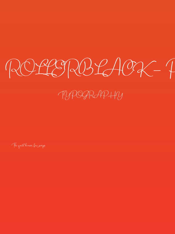 Rollerblack - Personal Use Poster