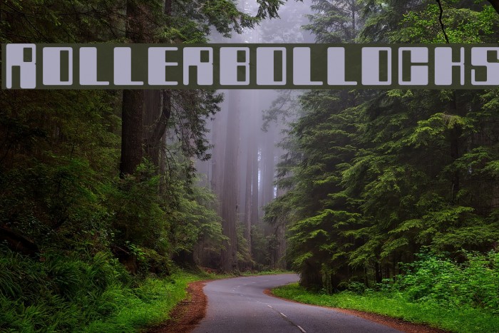Rollerbollocks Font examples