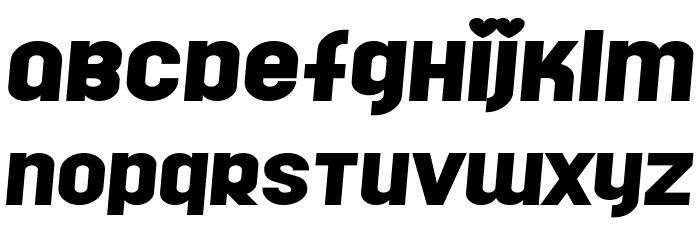 Rollergirls Font LOWERCASE