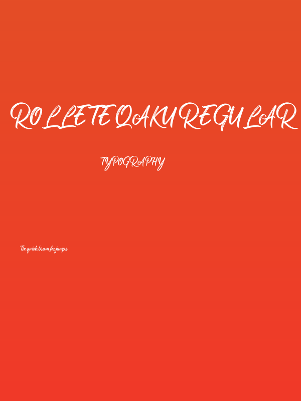 Rollete Qaku Regular Poster