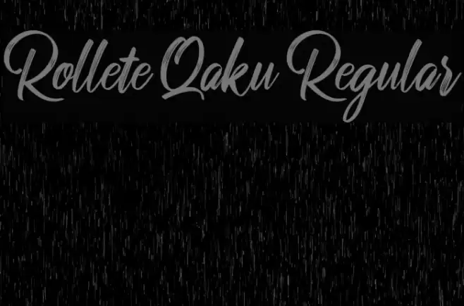 Rollete Qaku Regular Font examples