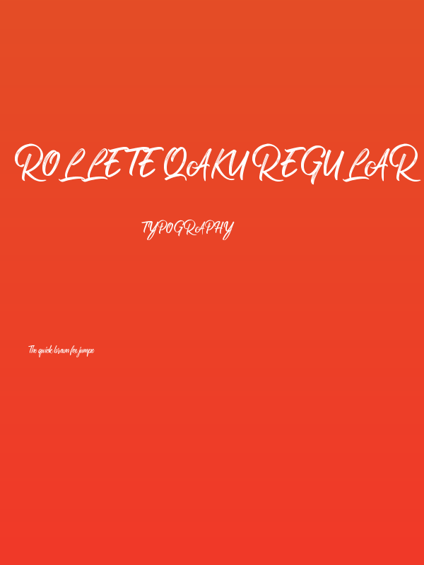 Rollete Qaku Regular Poster
