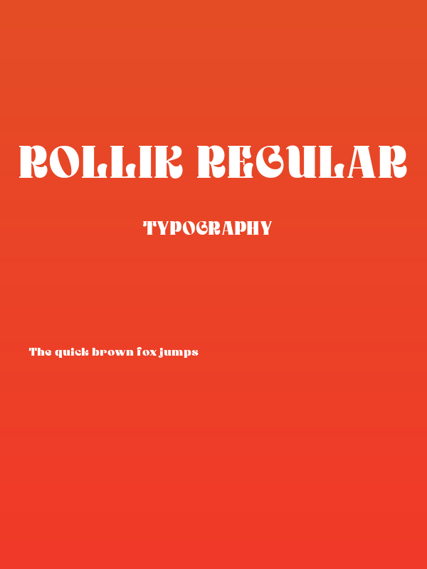 Rollik Regular Poster