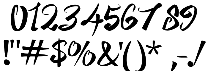 Rolling Art Regular Font OTHER CHARS