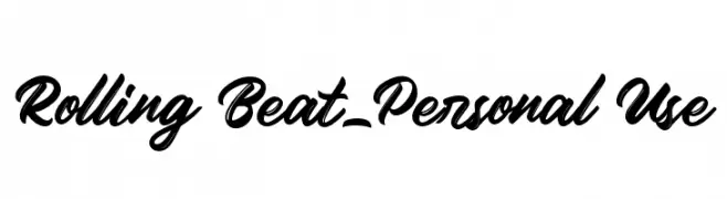 Rolling Beat_Personal Use  नि: शुल्क फ़ॉन्ट्स डाउनलोड