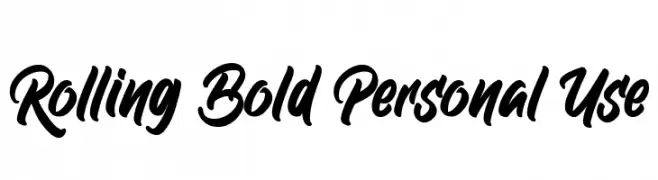 Rolling Bold Personal Use  baixar fontes gratis