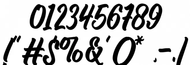 Rolling Bold Personal Use Font OTHER CHARS