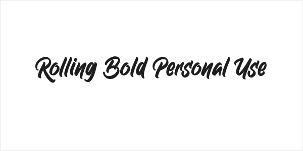 Rolling Bold Personal Use Logo