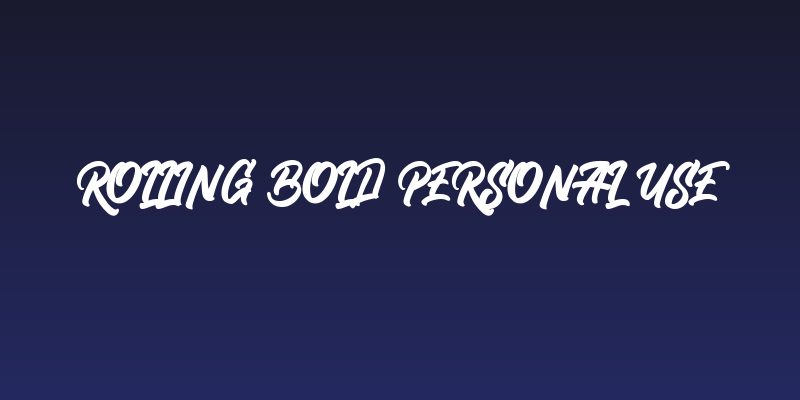 Rolling Bold Personal Use Social Header